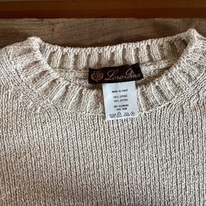 Men’s cotton Loro Piana sweater, euro size 52, US size L, tan color